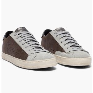 P448 John Metallic Roccia Suede Leather Low
Top Sneakers - NWT